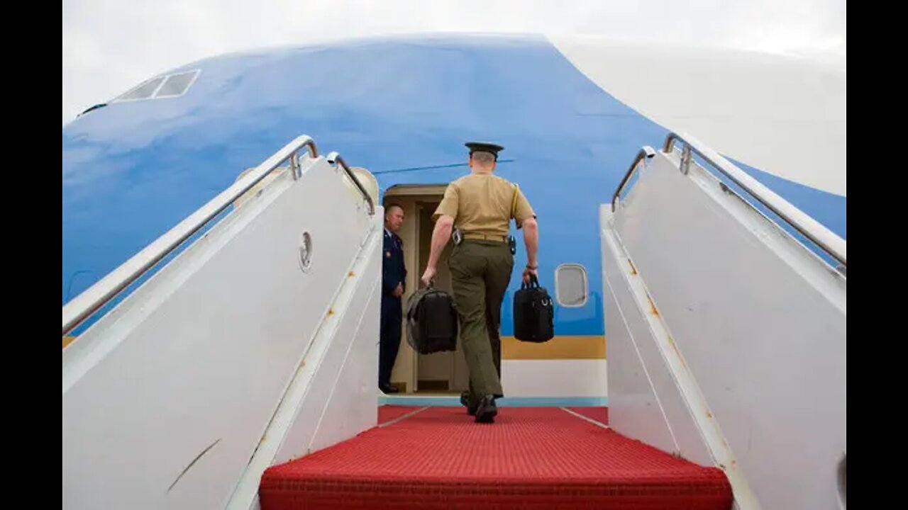 Trump Leaving Air Force One with Top Secret Classified Files