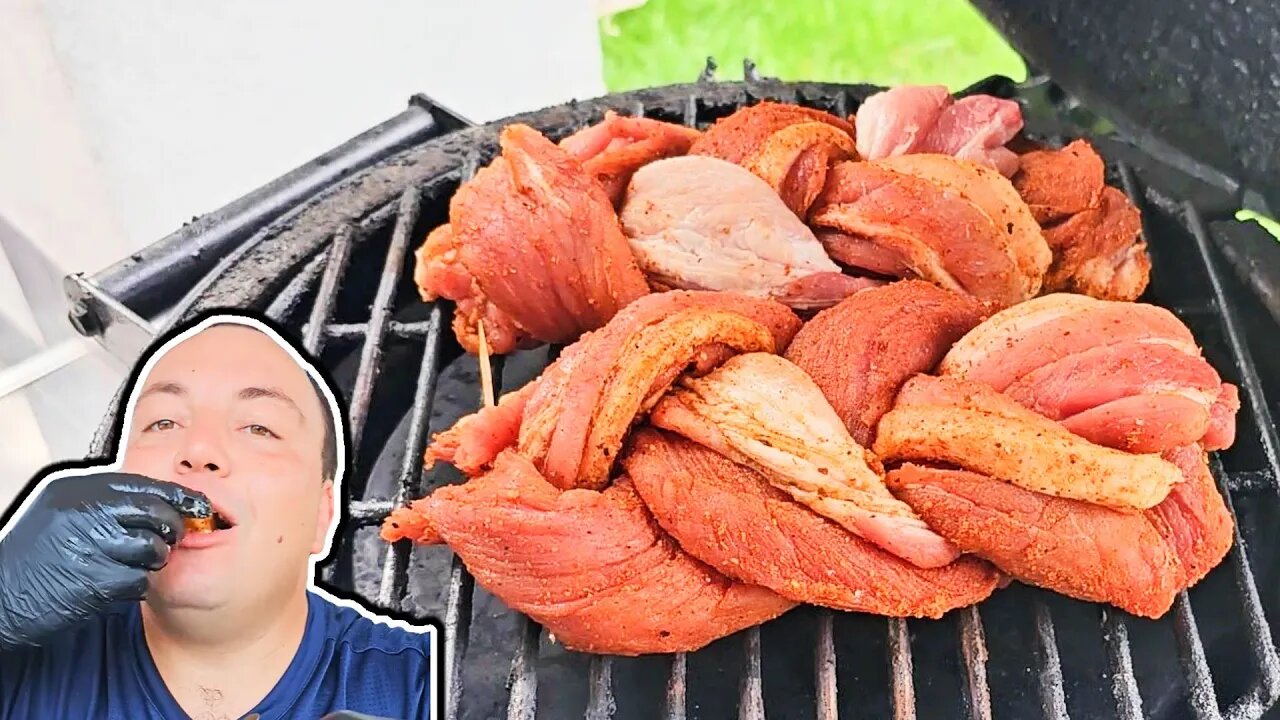 Grilled Braided Pork Lion. BBQ Viral recipe idea