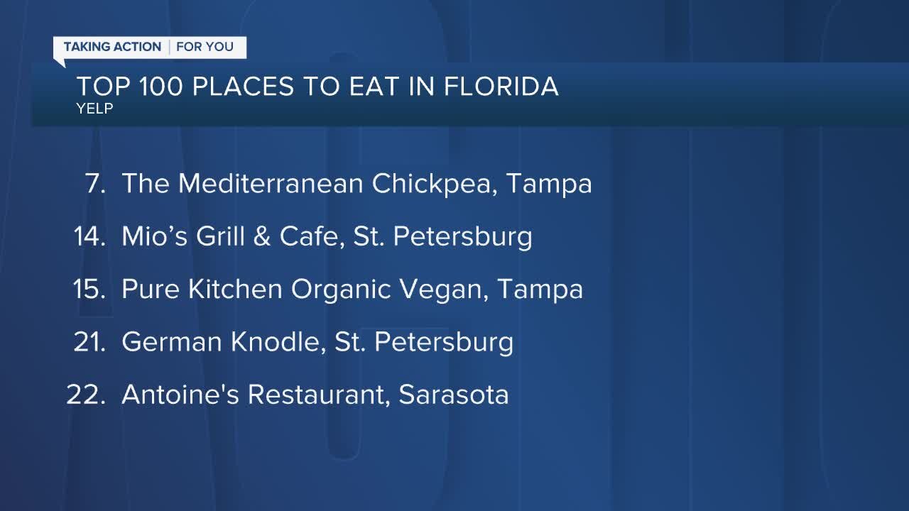 22 Tampa Bay area restaurants make Yelp's first-ever Top 100 Places to Eat in Florida list