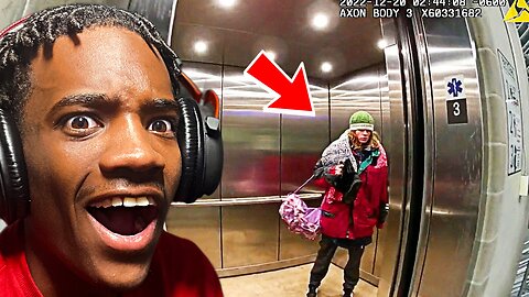 Police Surprise Disorderly Woman as Elevator Opens | Vince Reacts