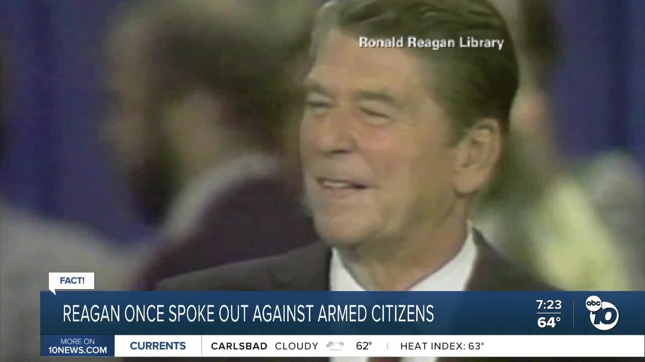 Fact or Fiction: Reagan once spoke out against armed citizens?