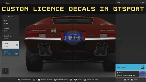 Custom Licence Decals in GTSPORT