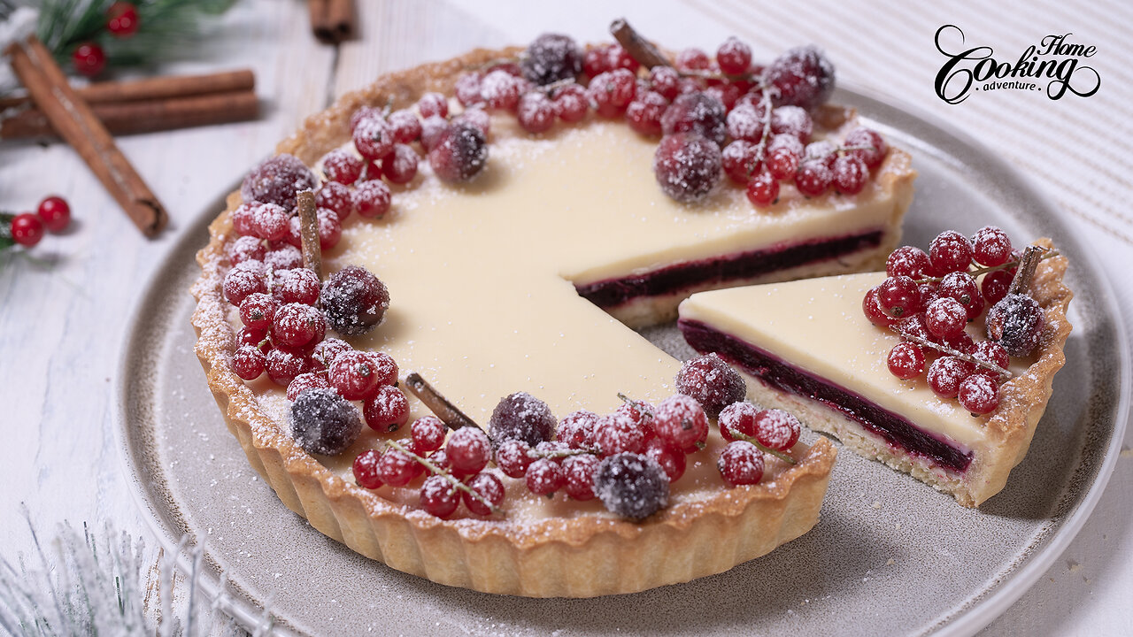 Cranberry White Chocolate Tart – Christmas Cranberry Tart