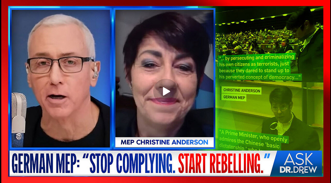 "Stop Complying. Start Rebelling." Says EU Parliament Member Christine Anderson.