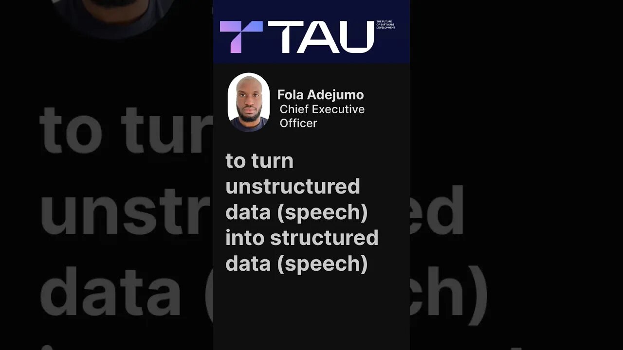 4 - Unstructured to Structured Speech | The TAU Language 💎 #tau #taunet #TauLanguage