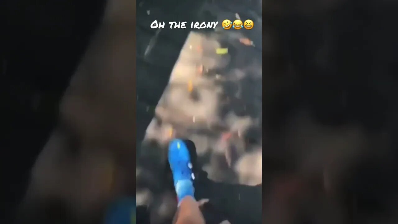 He said the bridge was slippery and still crashed 🤣😂