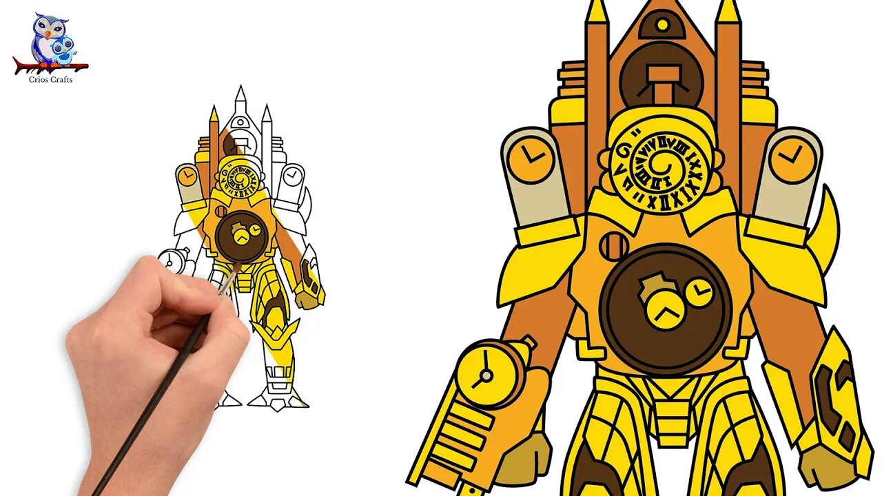 How to Draw Titan Clock Man from Skibidi Toilet - Step by Step