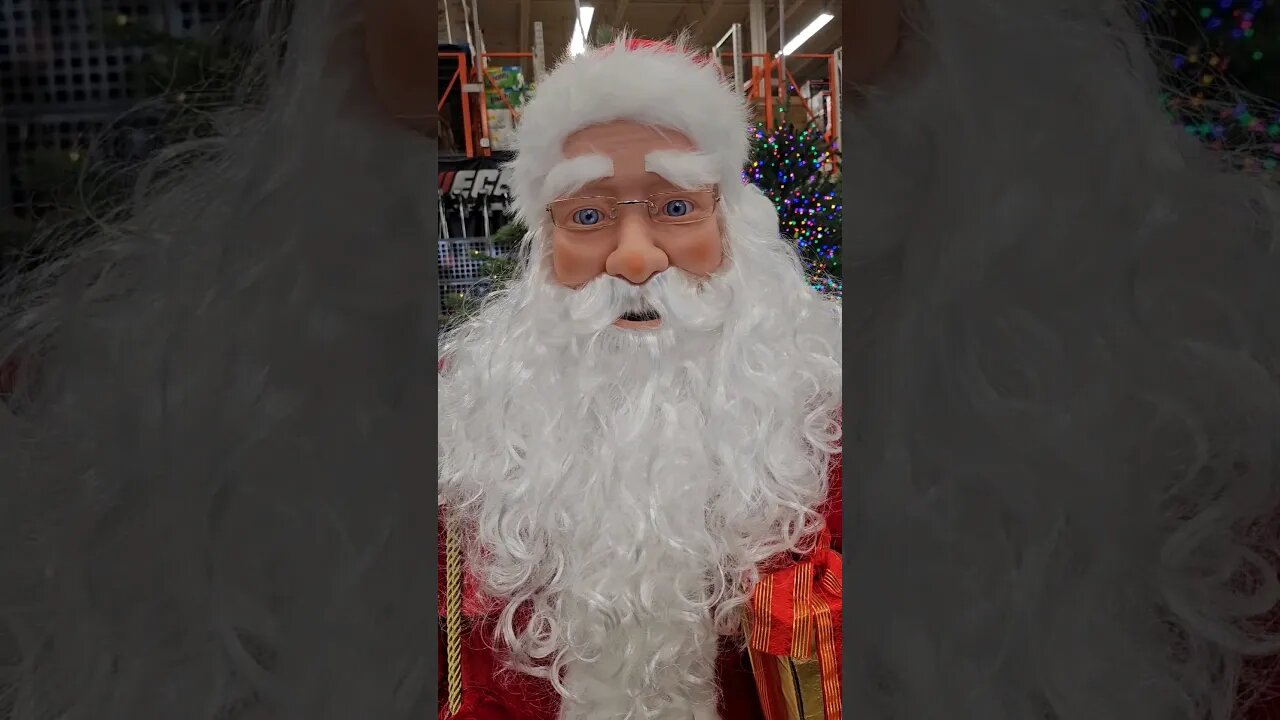 Santa snuck up on me early this year 🎅 #Christmas #Halloween #creepy #scary #Santa #homedepot #lol