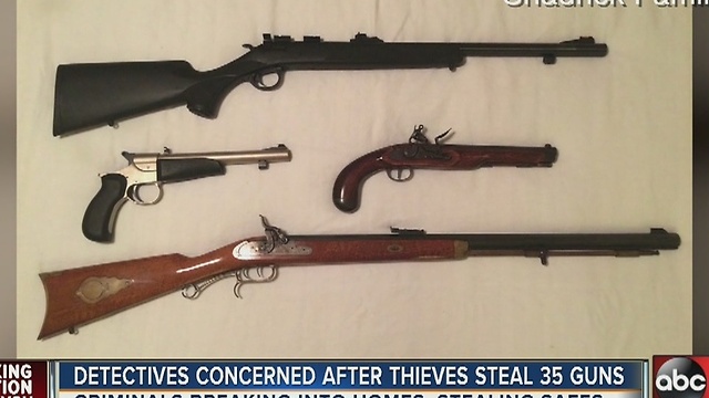 Detectives concerned after thieves steal 35 guns