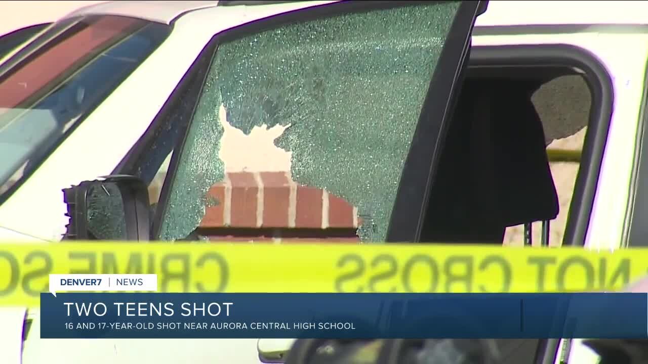 Two teens shot near Aurora Central High School