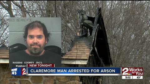 Claremore man admits to setting his family's home on fire