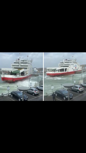 Southampton ferry has extremely close call due to Storm Eunice winds