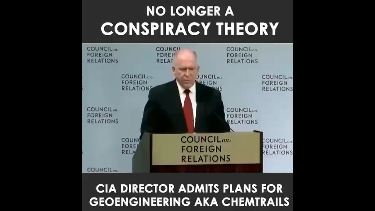 CIA Director admits plans for geo-engineering aka chemtrails