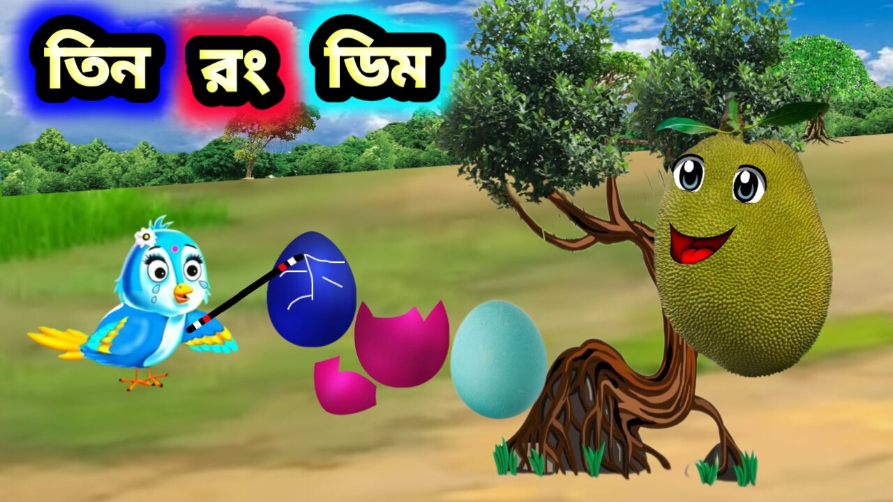 তিন রং ডিম। Tuntunir cartoon। Thakurmar jhuli।