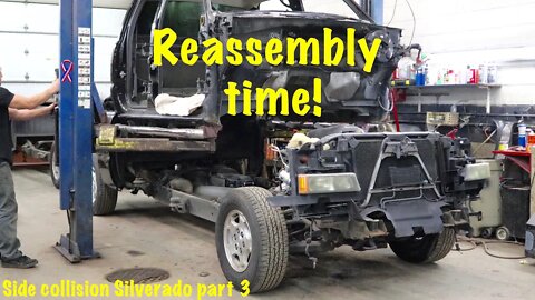 Silverado side collision cab swap rebuild part 3