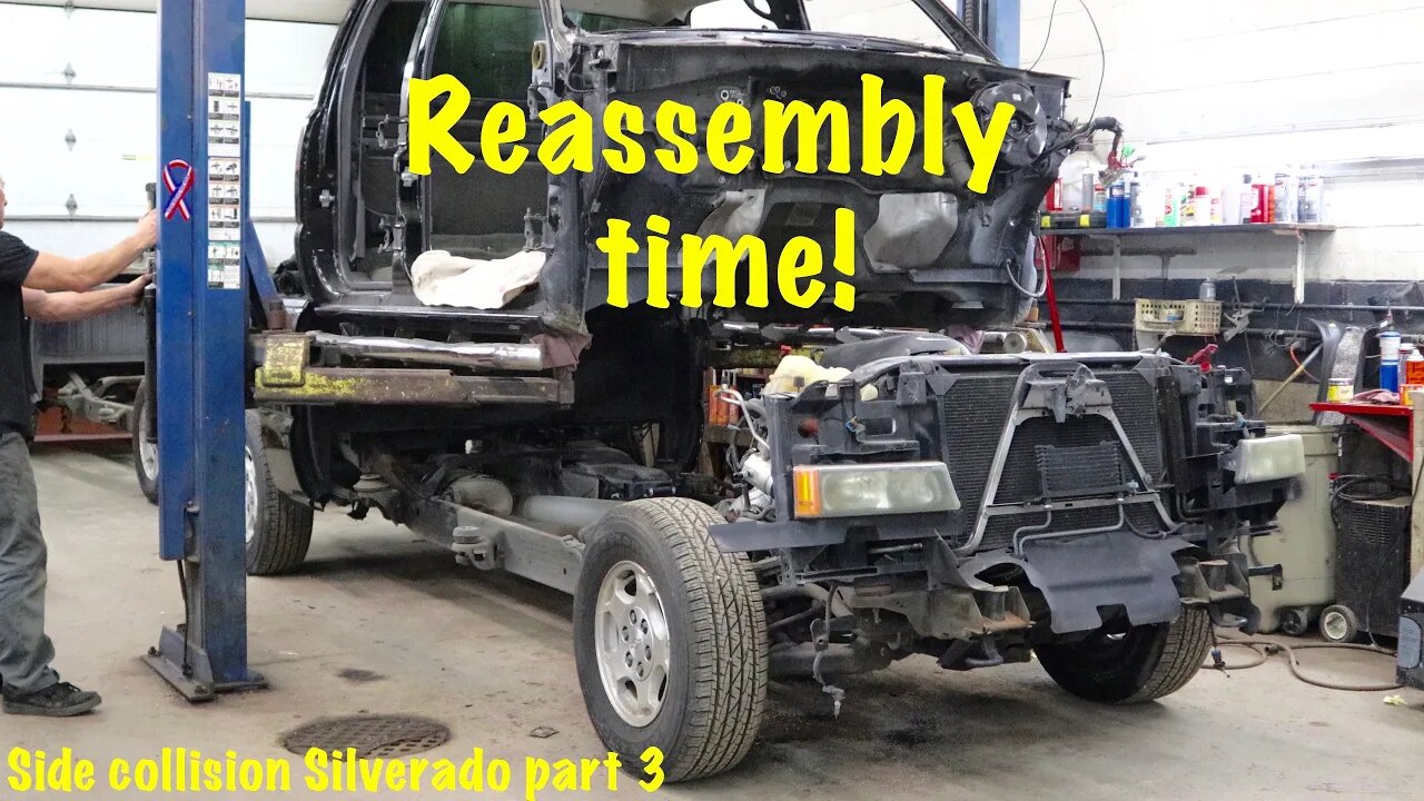 Silverado side collision cab swap rebuild part 3