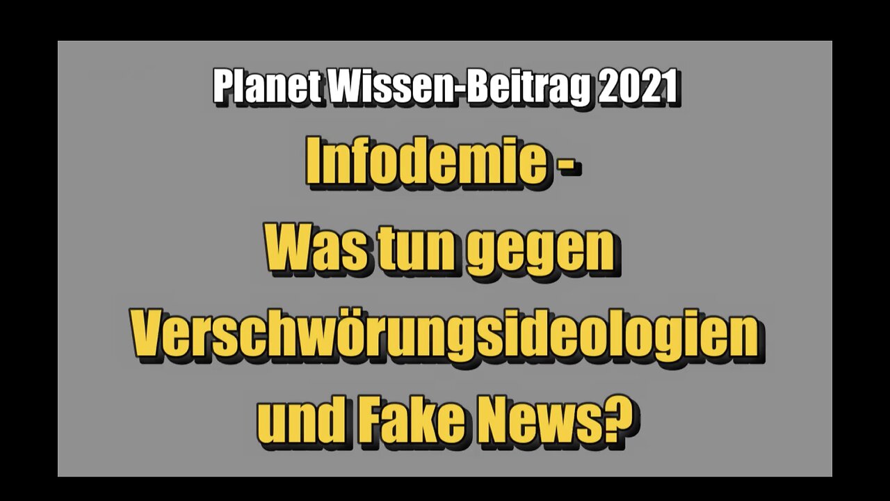 🟥 Infodemie - Was tun gegen Verschwörungsideologien und Fake News? (ARD ⎪ 15.02.2021)