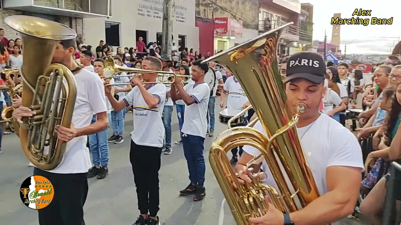 BANDA MARCIAL AMÉLIA COELHO 2023 NO 8º ENCONTRO DE BANDAS E FANFARRAS 2023 - FEIRA NOVA - PE.