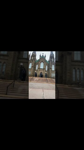 Walking up to a giant church