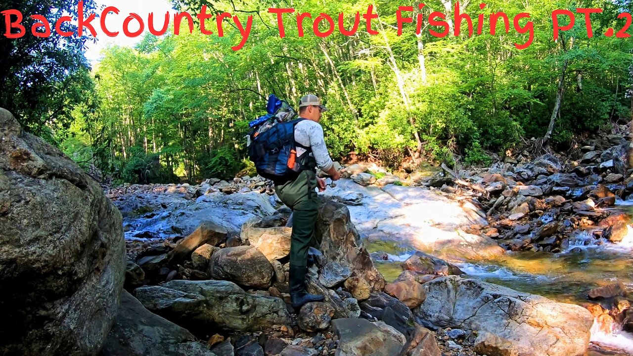 2 DAYS FISHING, CAMPING, AND BACKPACKING ALONG : A REMOTE WILD TROUT STREAM...PT 2