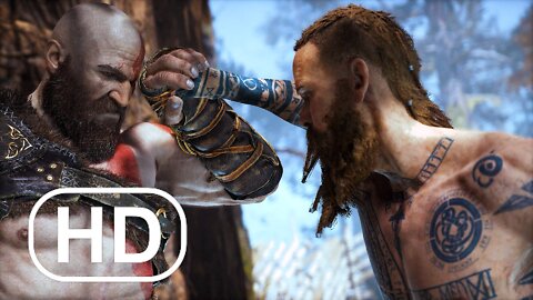 Kratos vs Baldur BOSS FIGHT | GOD OF WAR Cinematic Short Movie Clip