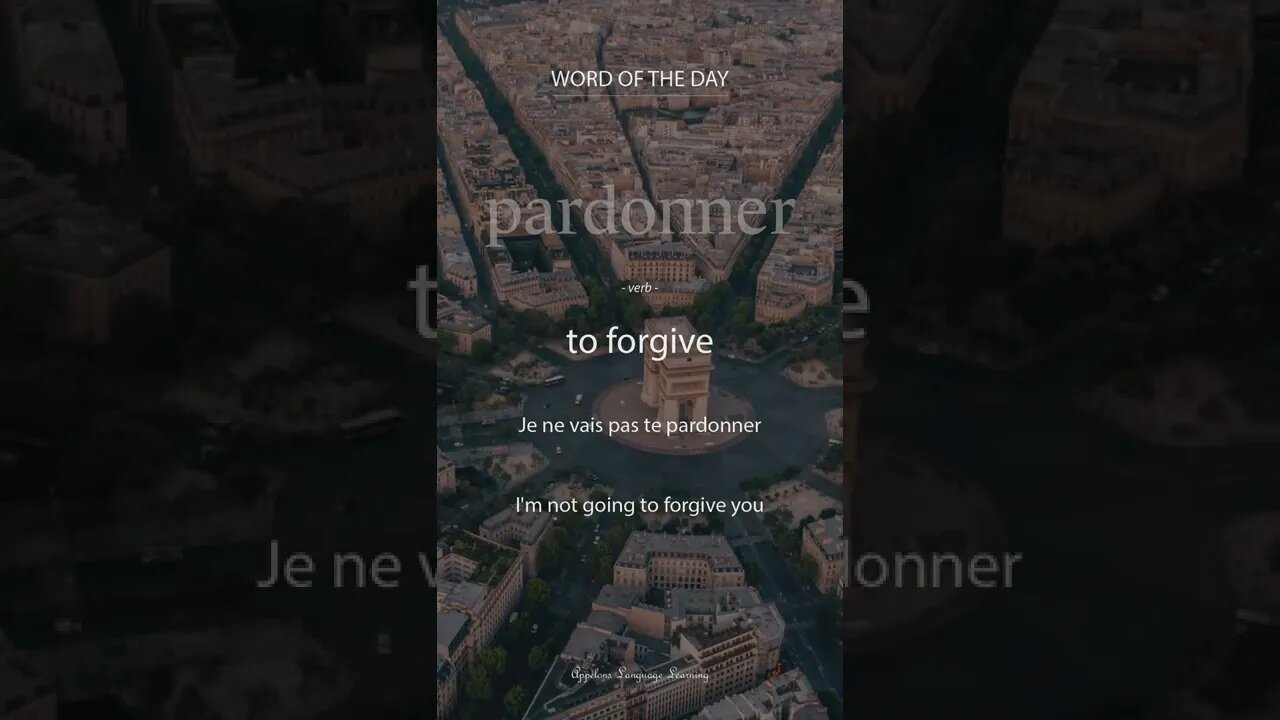 French - Word of the Day - Pardonner #SHORTS