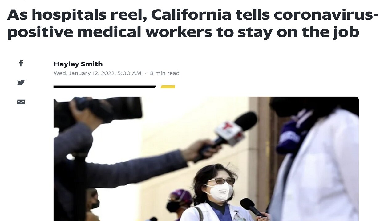 California tells coronavirus-positive medical workers to stay on the job