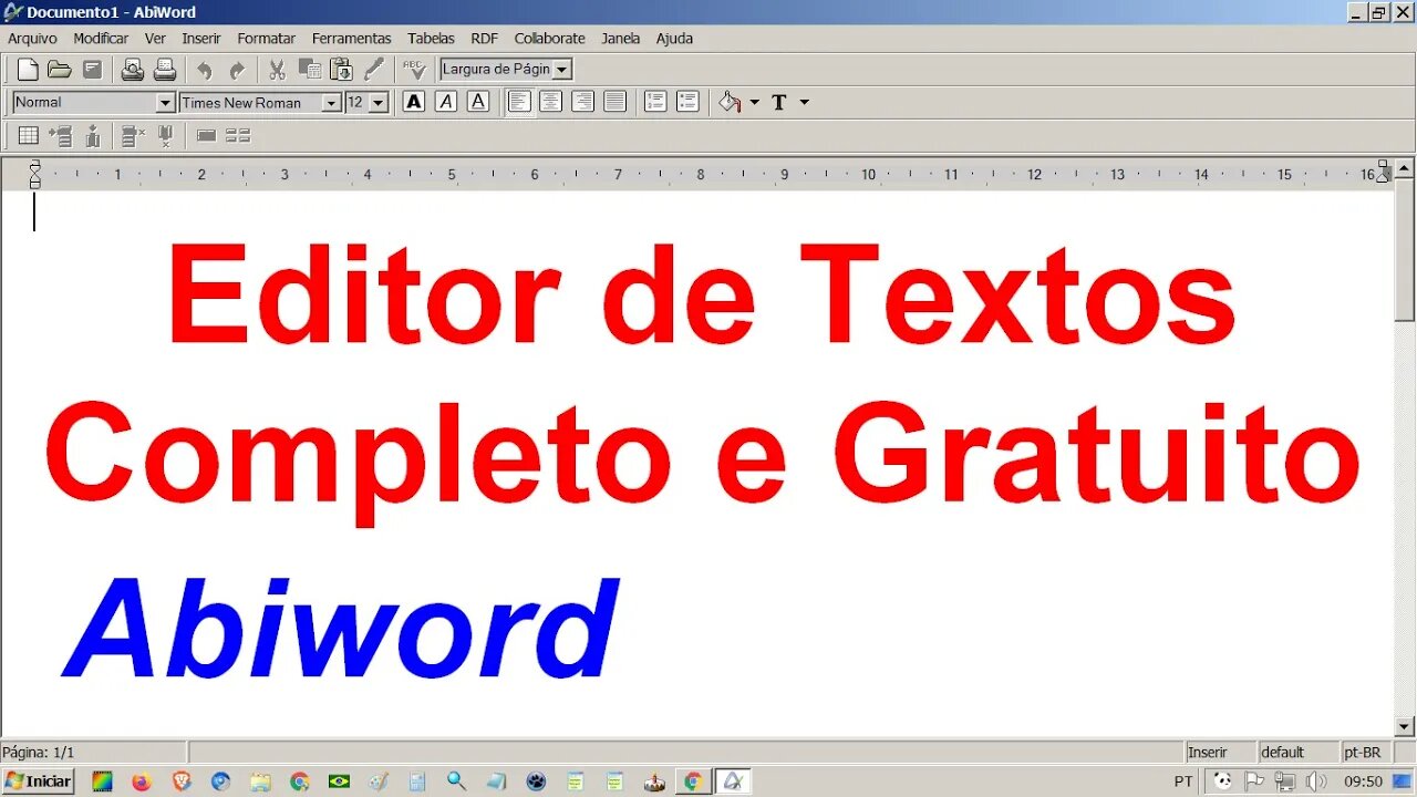 Abiword Editor de Textos Gratuito para Windows e Linux. Editor muito leve