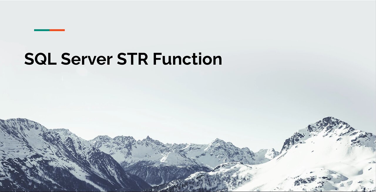 SQL Server STR Function Tutorial