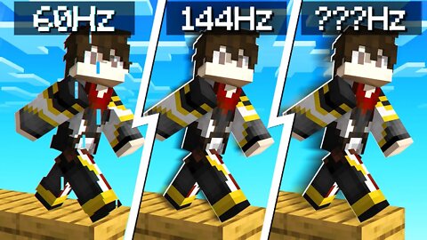 Bedwars mas a cada win mudo a frequência do monitor (600hz?)
