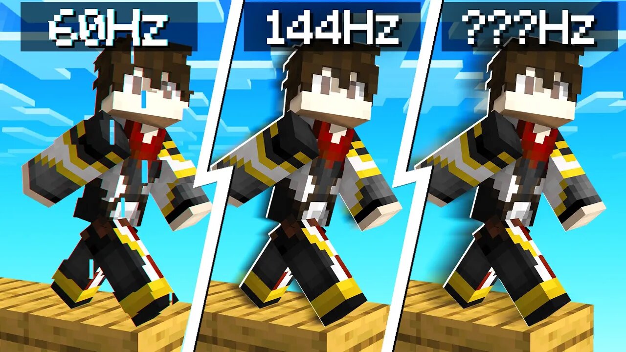 Bedwars mas a cada win mudo a frequência do monitor (600hz?)