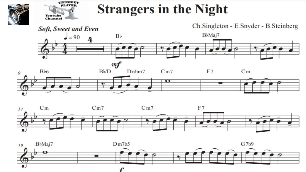 Strangers In The Night, Ch.Singleton, E.Snyder, B.Steinberg [TRUMPET COVER] [ Bb Instr. PLAY ALONG]