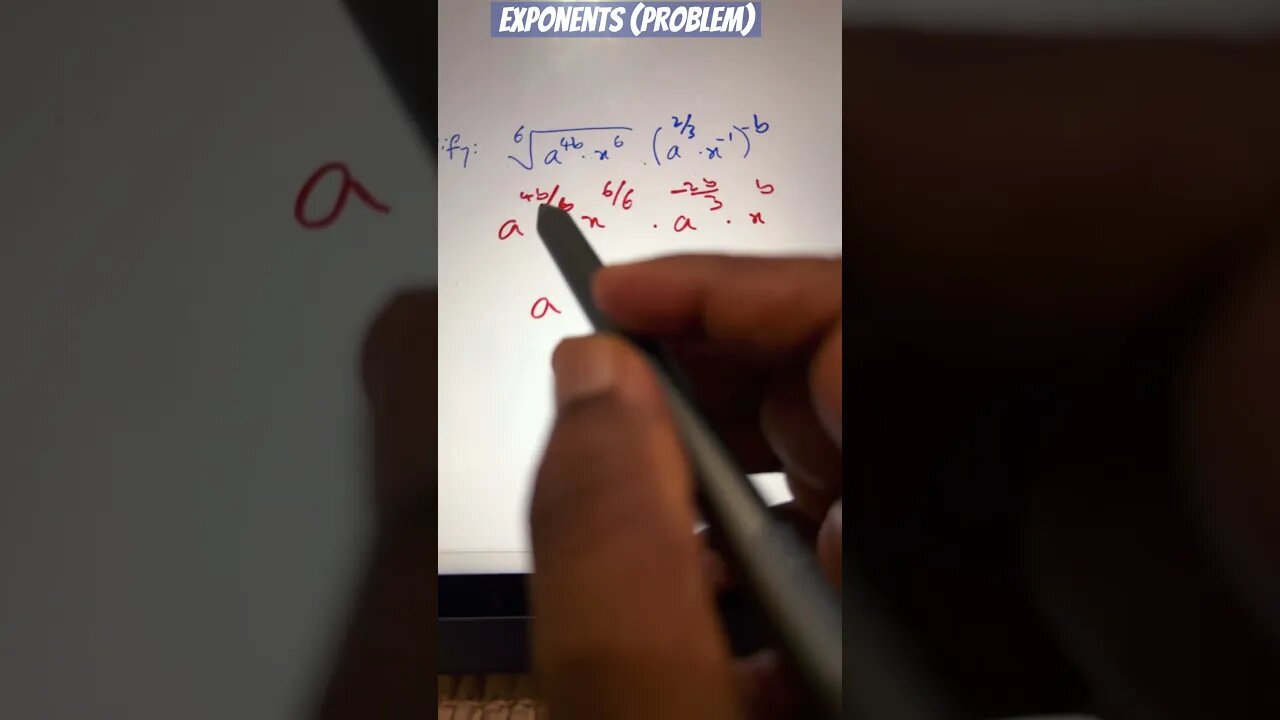 Simplifying exponent problem #algebra #youtubeshorts #mathtrick #satmath #math #youtube #mathapp