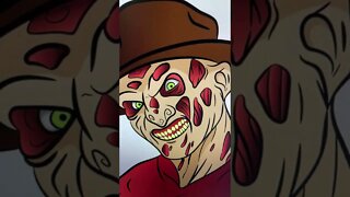 Freddy Krueger Nightmare on Elm Street - I Want to Draw ✍️- Shorts Ideas 💡