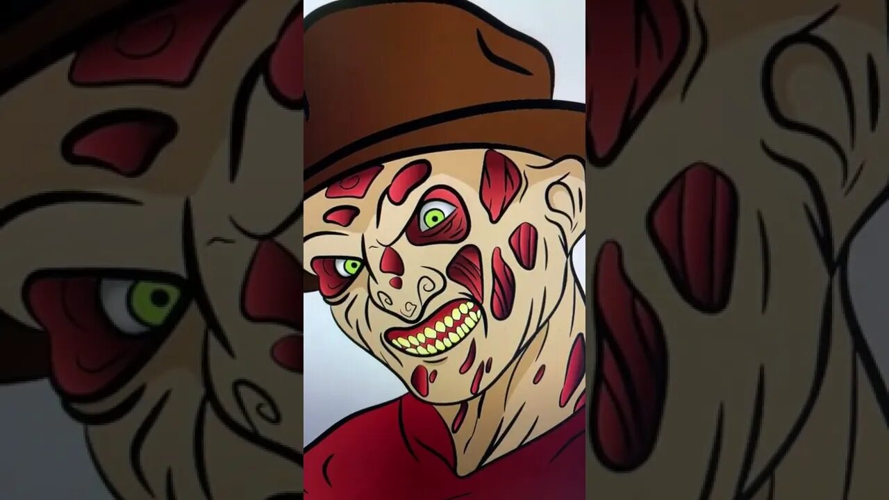 Freddy Krueger Nightmare on Elm Street - I Want to Draw ✍️- Shorts Ideas 💡
