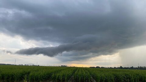 WALL CLOUD observed in Southern MICHIGAN- Timelapse