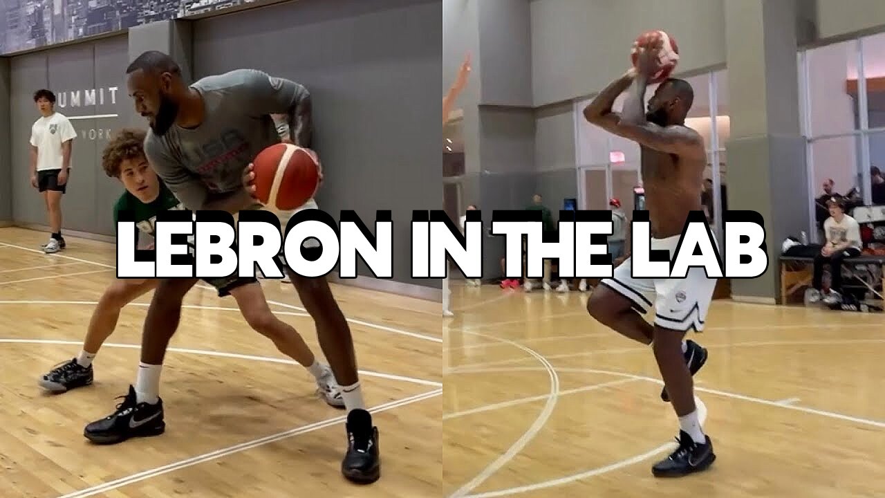 LeBron James workout preparing for Olympics and practices one legged threes