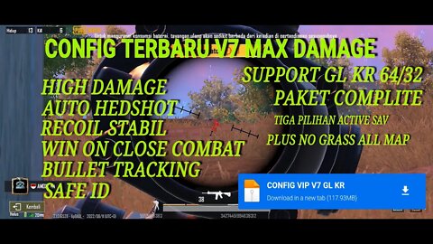 CONFIG PUBG TERBARU VIP V7 | LESS RECOIL | HIGH DAMAGE| AUTO HEADSHOT | PUBG 2.1.0 GL KR BGMI