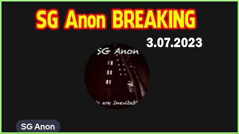 SG Anon SHOCKING News 3.07.23 > The Military Is In Control