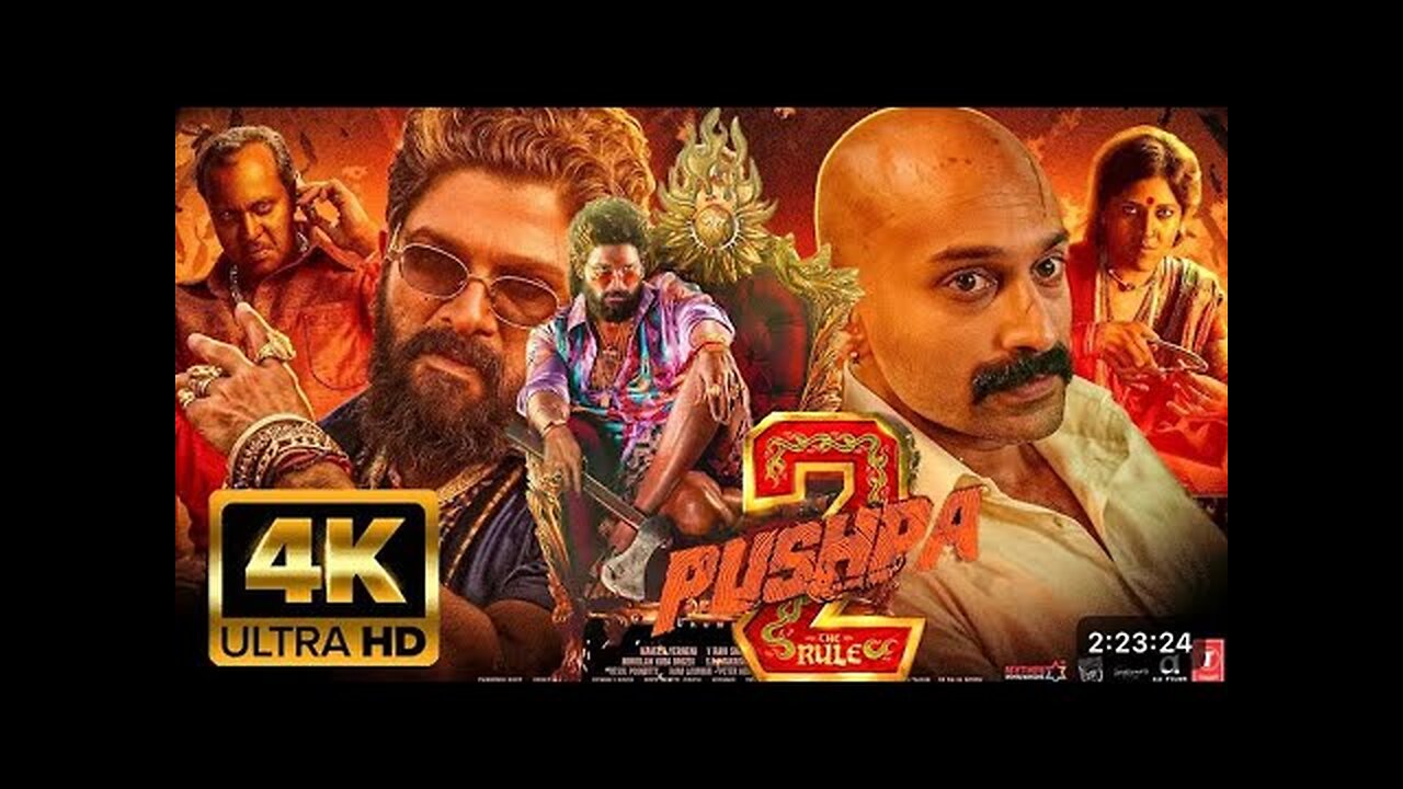 Pushpa 2: The Rule AlluArjun Rashmika Mandanna Fahadh Faasil Sritej Shrileela Watch Full Movie Video