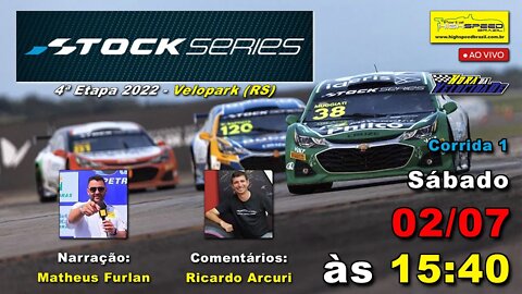 STOCK SERIES | Corrida 1 | 4ª Etapa 2022 | Velopark (RS) | Ao Vivo