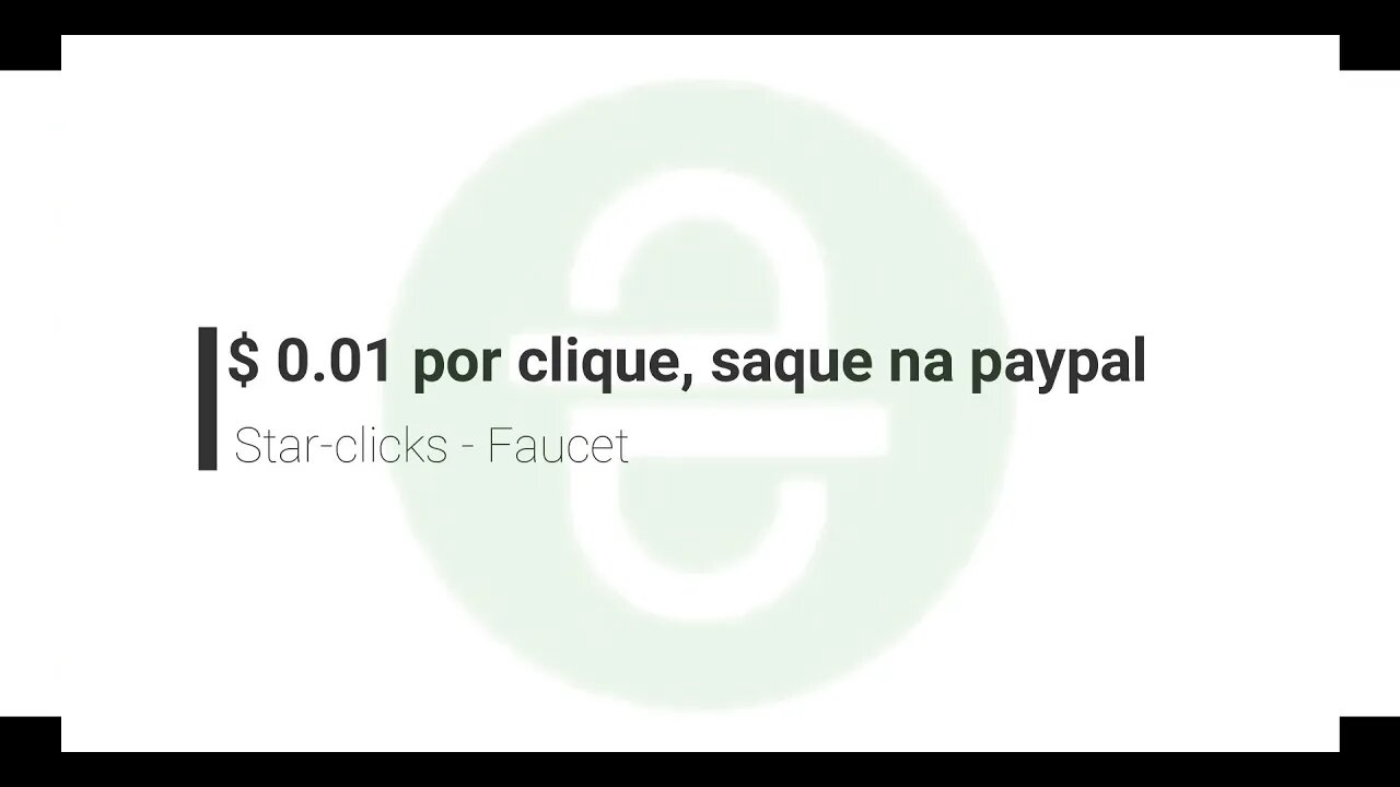 Faucet - Star Clicks - Pagando em Paypal Rev 0.1 Ativo 16.0321