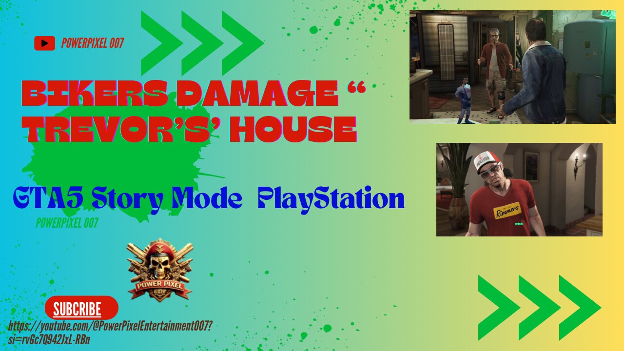 Trevor’s house has been damaged by bikers.GTA5 Story Mode PlayStation