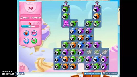 Candy Crush Level 1394 Audio Talkthrough, 2 Stars 0 Boosters