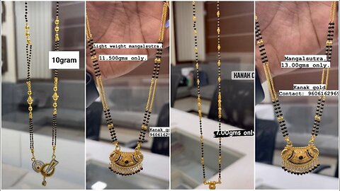 New Gold Mangalsutra Designs with weight!! goldmangalsutrade