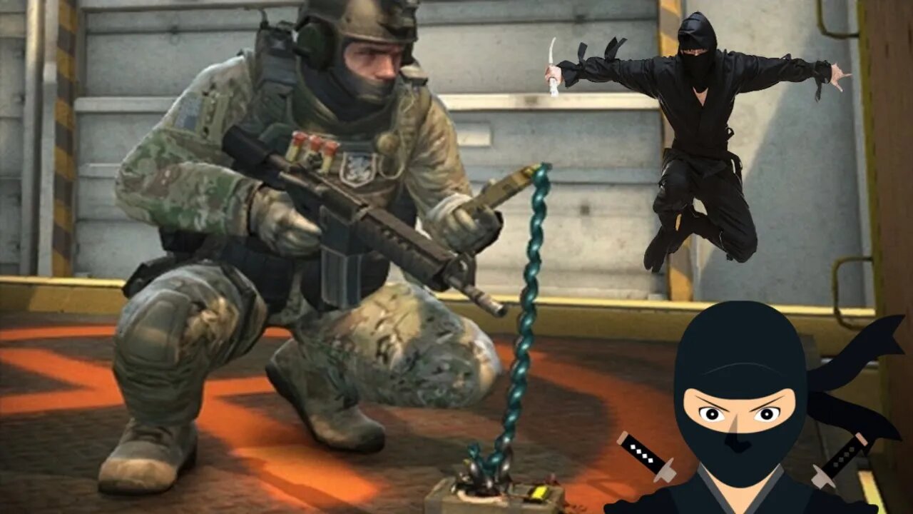 CS:GO 1 VS 5 NINJA DEFUSE