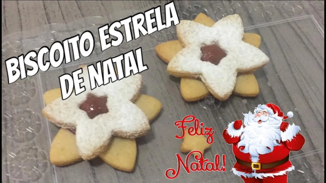 Especial de Natal 05 - Biscoitos Estrela de Natal - Receitas de Natal