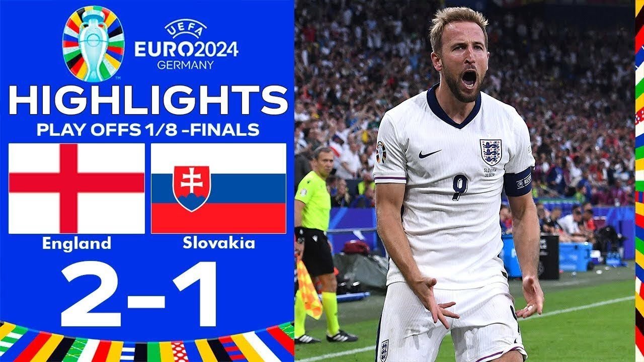 ⚪Extended Highlights: England vs Slovakia (2-1) || EURO 2024!