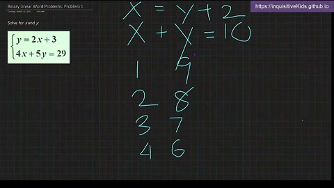 Binary Linear Word Problems: Problem 1