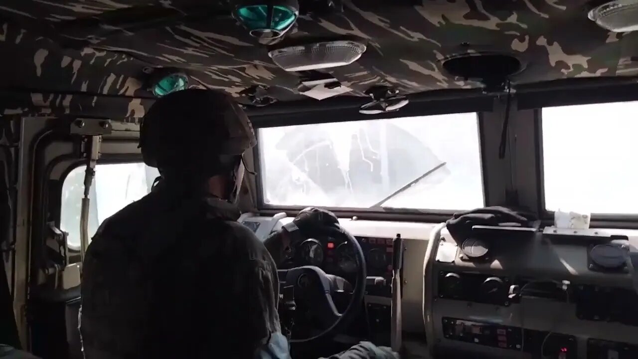 Russian Airborne Troops Moving Forward During The Offensive